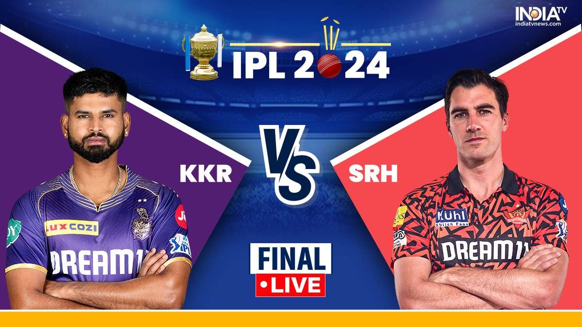 SRH vs KKR IPL 2024 Final Live KKR's batting vs Hyderabad's bowling